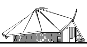 Paviljoen op Eetbaar Park Ontwerptekening Paviljoen op Eetbaar Park